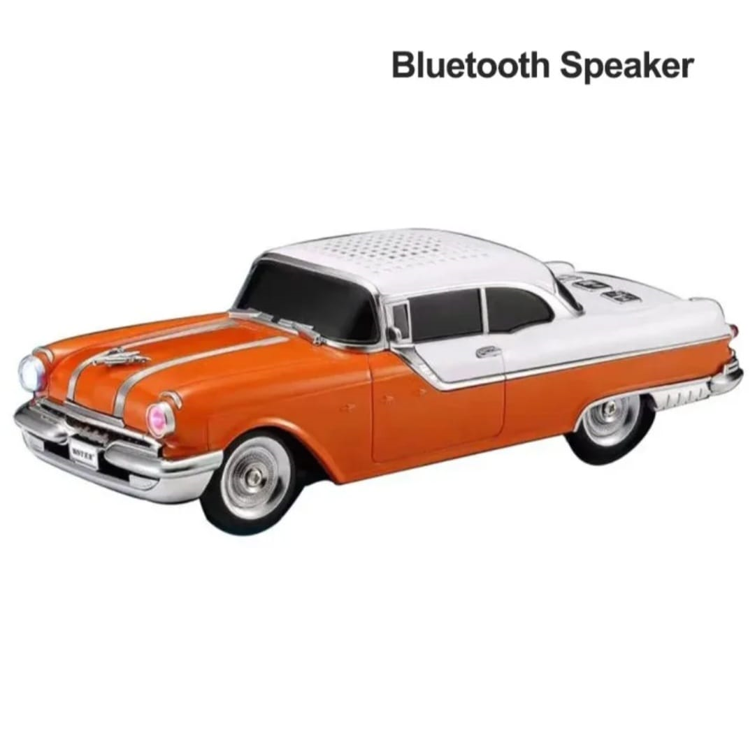 Car Shaped Bluetooth Speaker with TF USB FM AUX Handsfree TWS LED Light